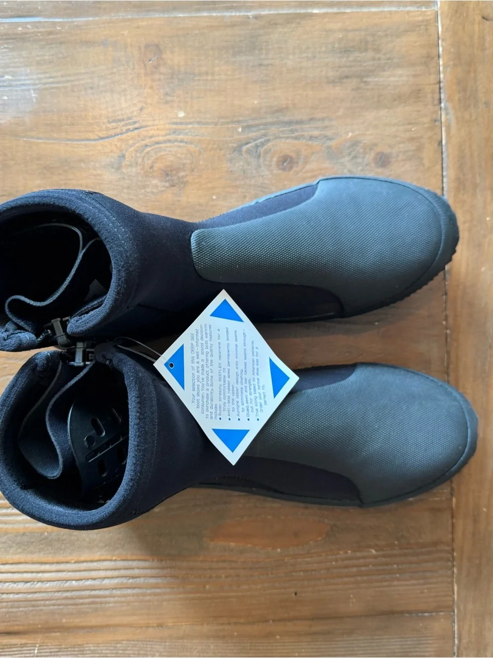 Deep See Scuba Dive Boots Neoprene Zip Hard Sole Black Size 13